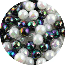 koraliki-akrylowe-kulki-opalizujace-blyszczace-mix-czarne-biale-8mm-50szt