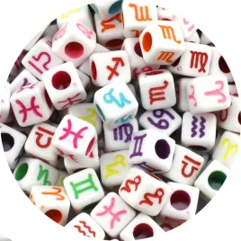 koraliki-akrylowe-znaki-zodiaku-kostki-modulowe-7mm-bialo-kolorowe-mix-50sz