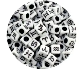 koraliki-akrylowe-znaki-zodiaku-kostki-modulowe-7mm-bialo-czarne-mix-50szt