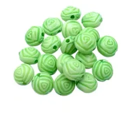 koraliki-rozyczki-pastelowe-akrylowe-20szt-zielone