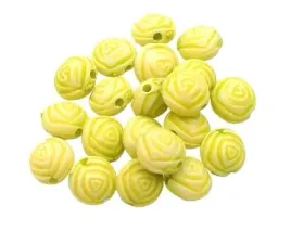 koraliki-rozyczki-pastelowe-akrylowe-20szt-zolte