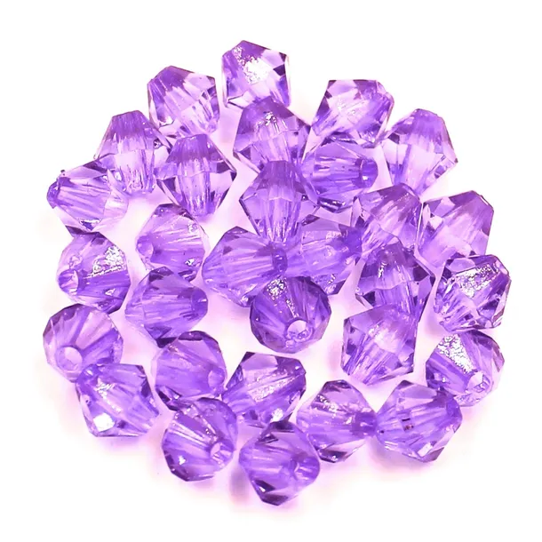 Koraliki Szlifowane Diamenciki 6mm 200sz Fioletowe