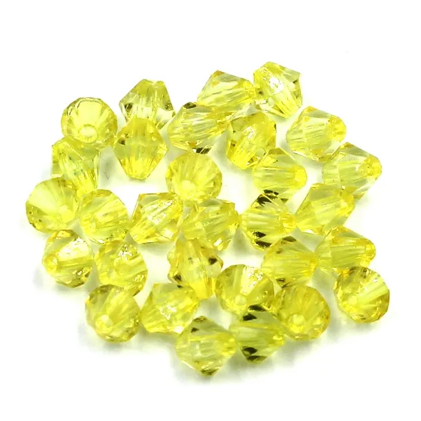 Koraliki Szlifowane Diamenciki 6mm 200szt Żółte