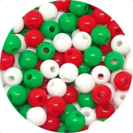 koraliki-gladkie-klasyczne-kulki-6mm-akryl-swiateczne-mix-ozdoby-50szt
