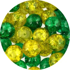 koraliki-szklane-crackle-spekane-kulki-mix-zielone-zolte-8mm-50szt