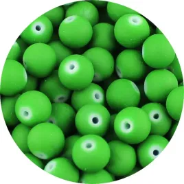 koraliki-szklane-gumowane-matowe-8mm-kluki-zielone-50szt