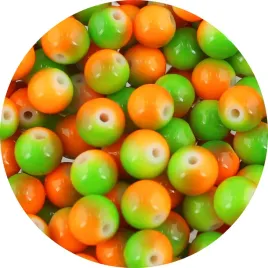 koraliki-szklane-powlekane-kulki-dwukolorowe-pomaranczowo-zielone-8mm-50szt