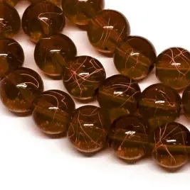 koraliki-szklane-nici-transparentne-8mm-kulki-brazowe-ciemne-20szt
