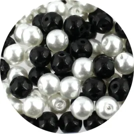 koraliki-szklane-perly-perelki-kulki-8mm-czarne-biale-mix-zestaw-100szt