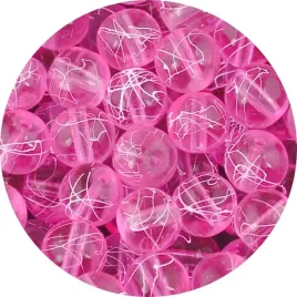 koraliki-szklane-nici-transparentne-8mm-kulki-rozowe-50szt