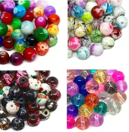 koraliki-szklane-mix-8mm-nakrapiane-marmurki-plamiste-4x25-zestaw-100szt