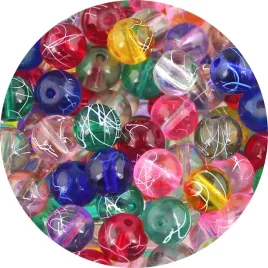 koraliki-szklane-nici-transparentne-8mm-kulki-mix-50szt