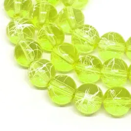 koraliki-szklane-nici-transparentne-8mm-kulki-zolte-20szt