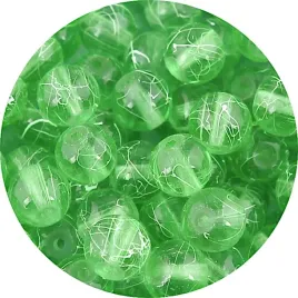 koraliki-szklane-nici-transparentne-8mm-kulki-zielone-50szt