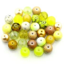 koraliki-szklane-8mm-mix-30szt-zolto-zloty