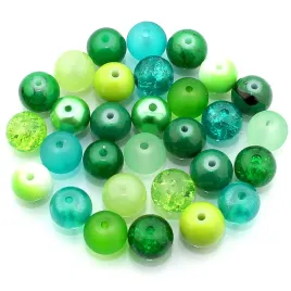 koraliki-szklane-8mm-mix-30szt-seledynowo-zielony