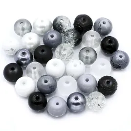 koraliki-szklane-8mm-mix-30szt-czarno-szaro-bialy