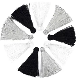 zawieszka-chwost-pompon-fredzel-poliestrowy-czarny-bialy-szary-mix-9szt