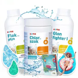 chlor-szok-glon-fighter-floktix-flokujacy-gotix-zestaw-chemia-basenowa