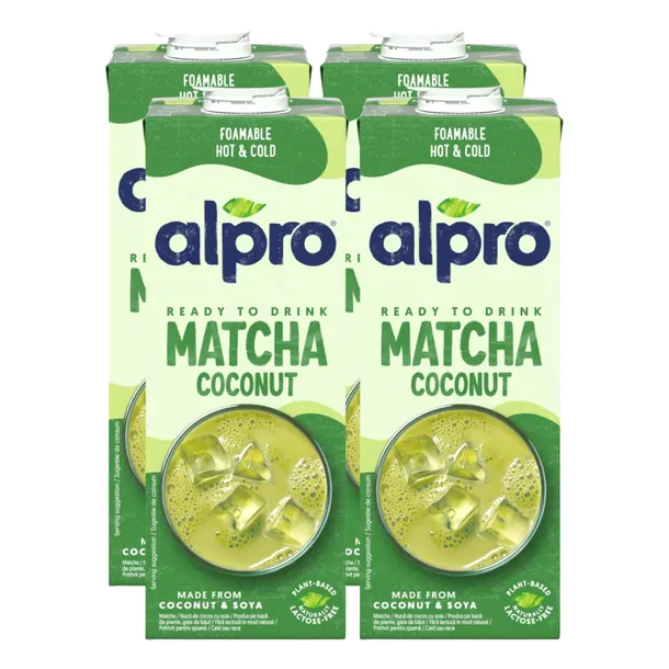 Alpro Napój kokosowo-sojowy z zieloną herbatą matcha 1 l x 4 sztuki