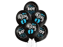 balony-czarne-z-nadrukiem-it-s-a-boy-12-6-szt