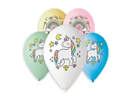 balony-pastelowe-jednorozec-i-tecza-33-cm-5-szt