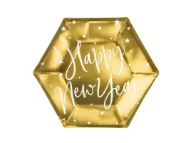 talerzyki-papierowe-happy-new-year-zlote-20-cm-6-szt