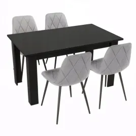 stol-kuchenny-120x80-czarny-4-krzesla-piado-szare