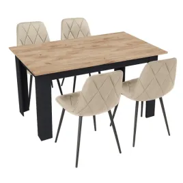 stol-kuchenny-120x80-dab-craft-czarny-4-krzesla-piado-bezowe