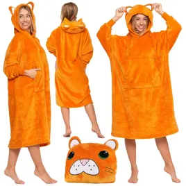 moraj-kocobluza-3w1-ciepla-puchata-bluza-z-kapturem-koc-i-poduszka-tygrys