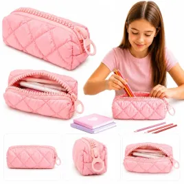 piornik-puffy-pikowany-rozowy-matowy-pojemny-szkolny-mlodziezowy-etui