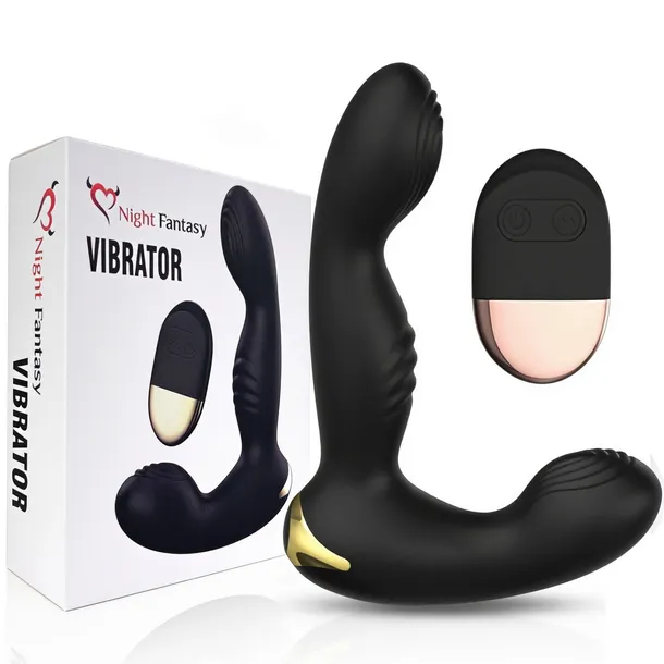 LUKSUSOWY MASAŻER PROSTATY Z PILOTEM, USB 10 FUNKCJI 2 WIBRATORY