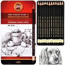 olowki-grafitowe-koh-i-noor-art-8b-8h-artystyczne-w-metalowym-etui-12-sztuk