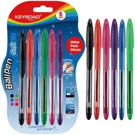 dlugopis-klasyczny-keyroad-soft-jet-kulkowy-0-7mm-6-sztuk-gladko-pisze