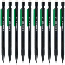 olowek-automatyczny-z-gumka-0-7-mm-3-grafity-hb-czarny-q-connect-10-sztuk