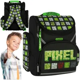 plecak-tornister-szkolny-ergonomiczny-pixel-czarno-zielony-starpak