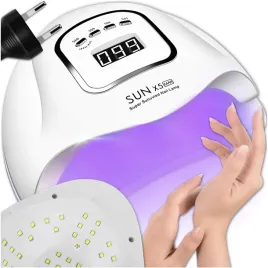 lampa-uv-led-do-paznokci-mocna-do-zeli-hybryd-sun-x5-max-biala-lcd-120w