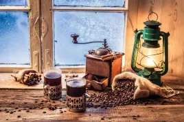 fototapeta-kuchenna-mlynek-do-kawy-lampa-260x180