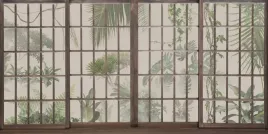 fototapeta-dzungla-las-we-mgle-okno-liscie-palmy