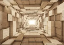 fototapeta-tunel-3d-deski-abstrakcja-na-wymiar