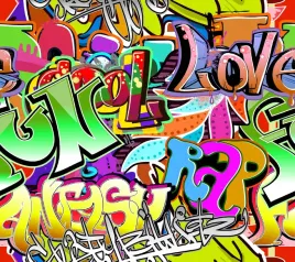 fototapeta-motyw-graffiti-napisy-kolorowe