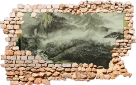fototapeta-3d-naklejka-samoprzylepna-las-we-mgle