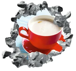 naklejka-samoprzylepna-3d-efekt-kawa-latte-dziura