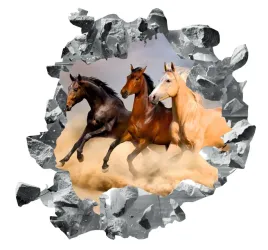 naklejka-samoprzylepna-3d-dziura-konie-mustang-hit
