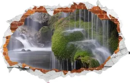 naklejki-scienne-fototapeta-3d-dziura-wodospad-las