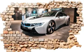 naklejka-scienna-dziura-na-sciane-samochod-bmw
