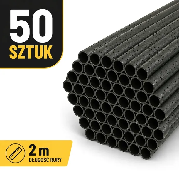 Rurka dystansowa szalunkowa 2m 22/25mm Komplet 50 szt / 100mb dystans