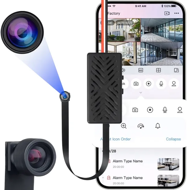 MINI KAMERA WIFI SZPIEGOWSKA UKRYTA ANDROID ZDALNY PODGLĄD CZUJNIK RUCHU