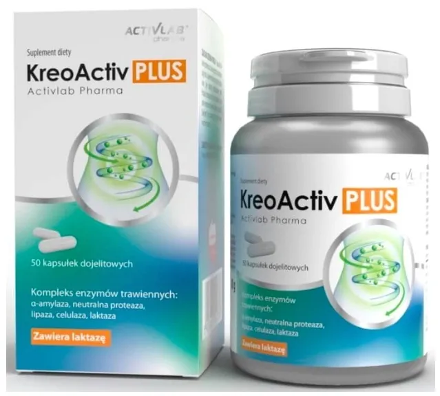 KREOACTIV PLUS ActivLab 50 kapsułek suplement diety enzymy trawienne