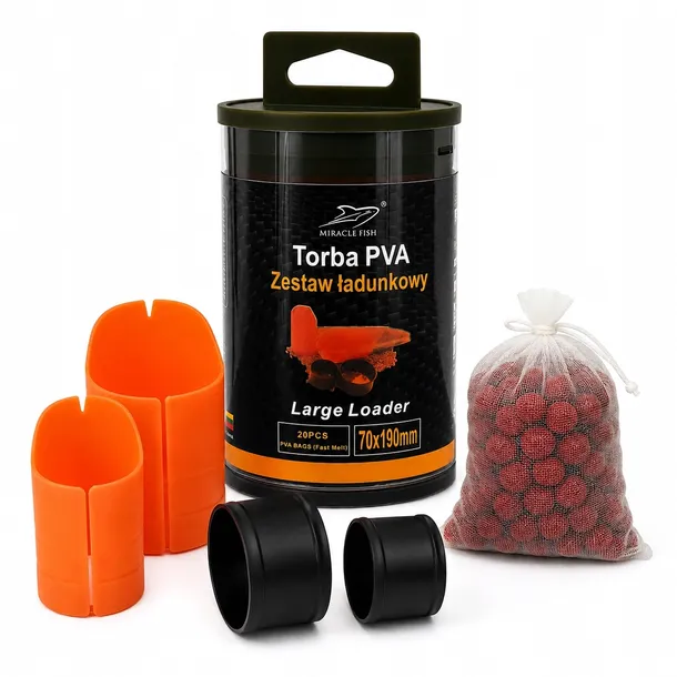 zestaw PVA 20szt worki rozpuszczalne 70x190mm 2x ŁYŻKA NAPEŁNIACZ + TUBA